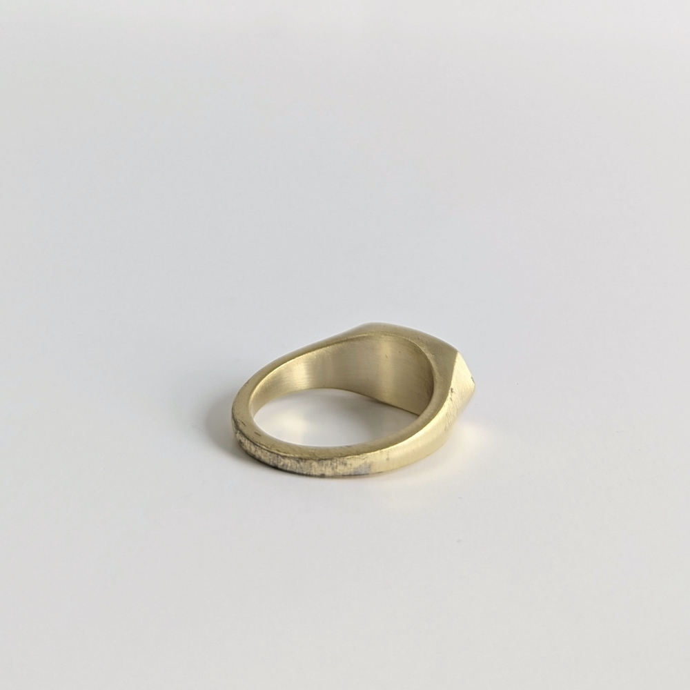 Kendra Scott Mel Mother-of-pearl Ring Brushed Gold Plated Pale Pink sz 8 - Picture 3 of 10